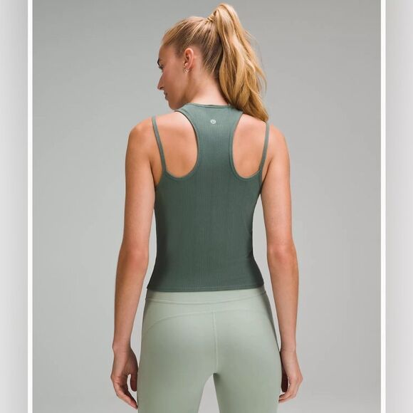 Lululemon Double-Strap Yoga Tank Top Size 6 Dark Forest W1EH6S NEW with tags - Picture 3 of 13